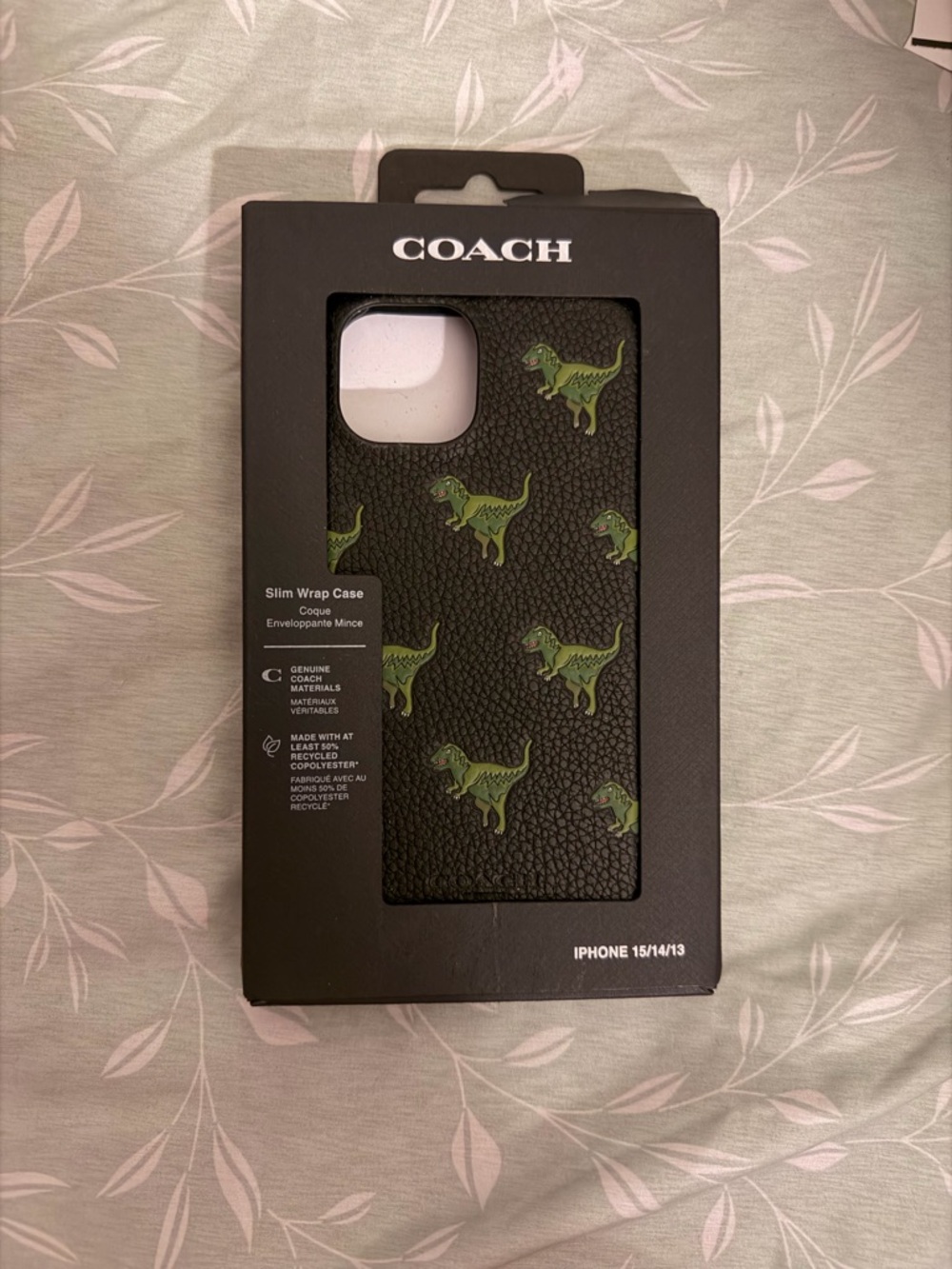 COACH Black T-Rex IPhone Case